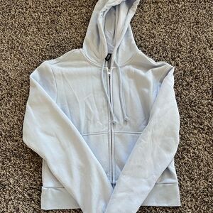 Light Blue Zip-Up Hoodie